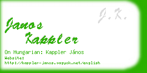 janos kappler business card